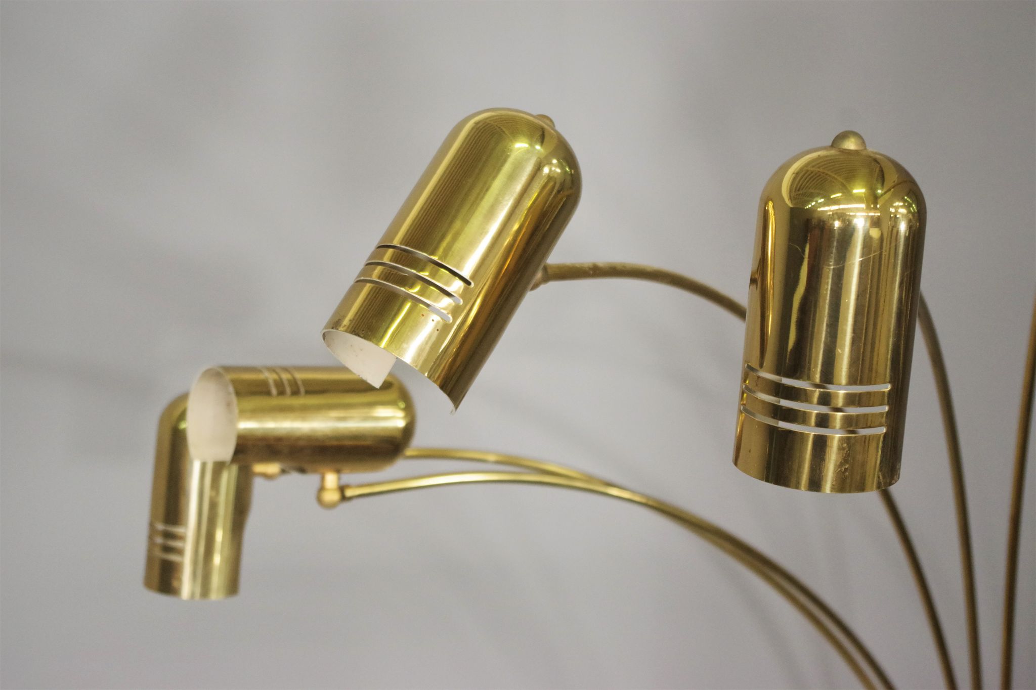 Brass floor chandelier, 70s