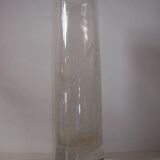 Vintage scroll vase in blown and bubbled glass