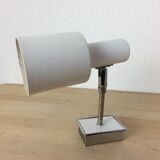 White metal orientable spot wall light 50s