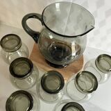 Carafe & vintage glasses service 70'