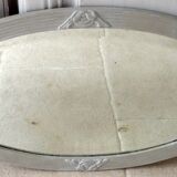 Mirror beveled art deco white 66x39cm