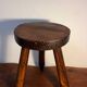 Tabouret bois rond tripode