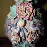 Vase en barbotine céramique fin XIX ème siècle