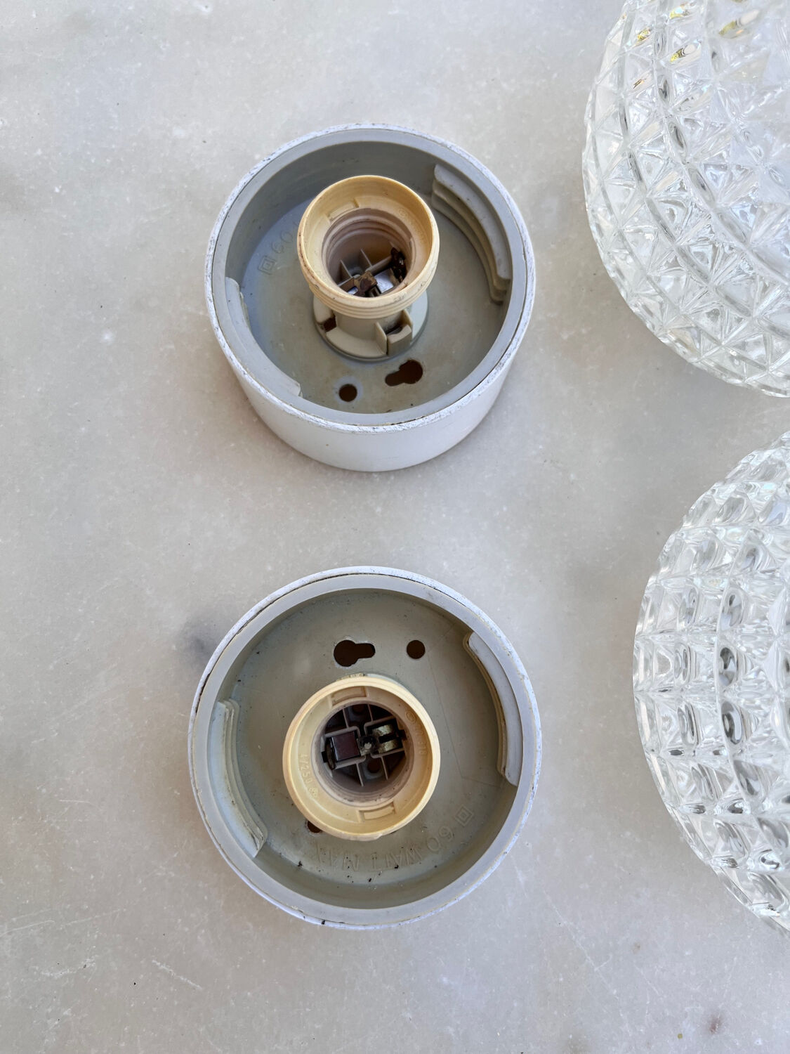 Ceiling lamps 1960 in bakelite glass