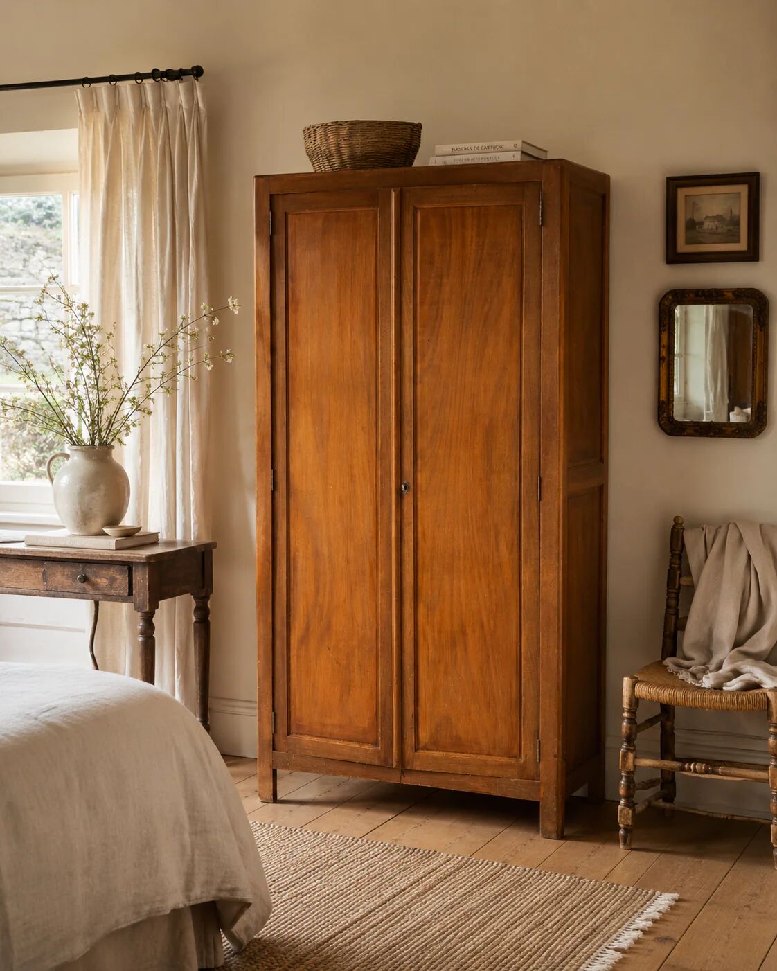 Solid wood wardrobe