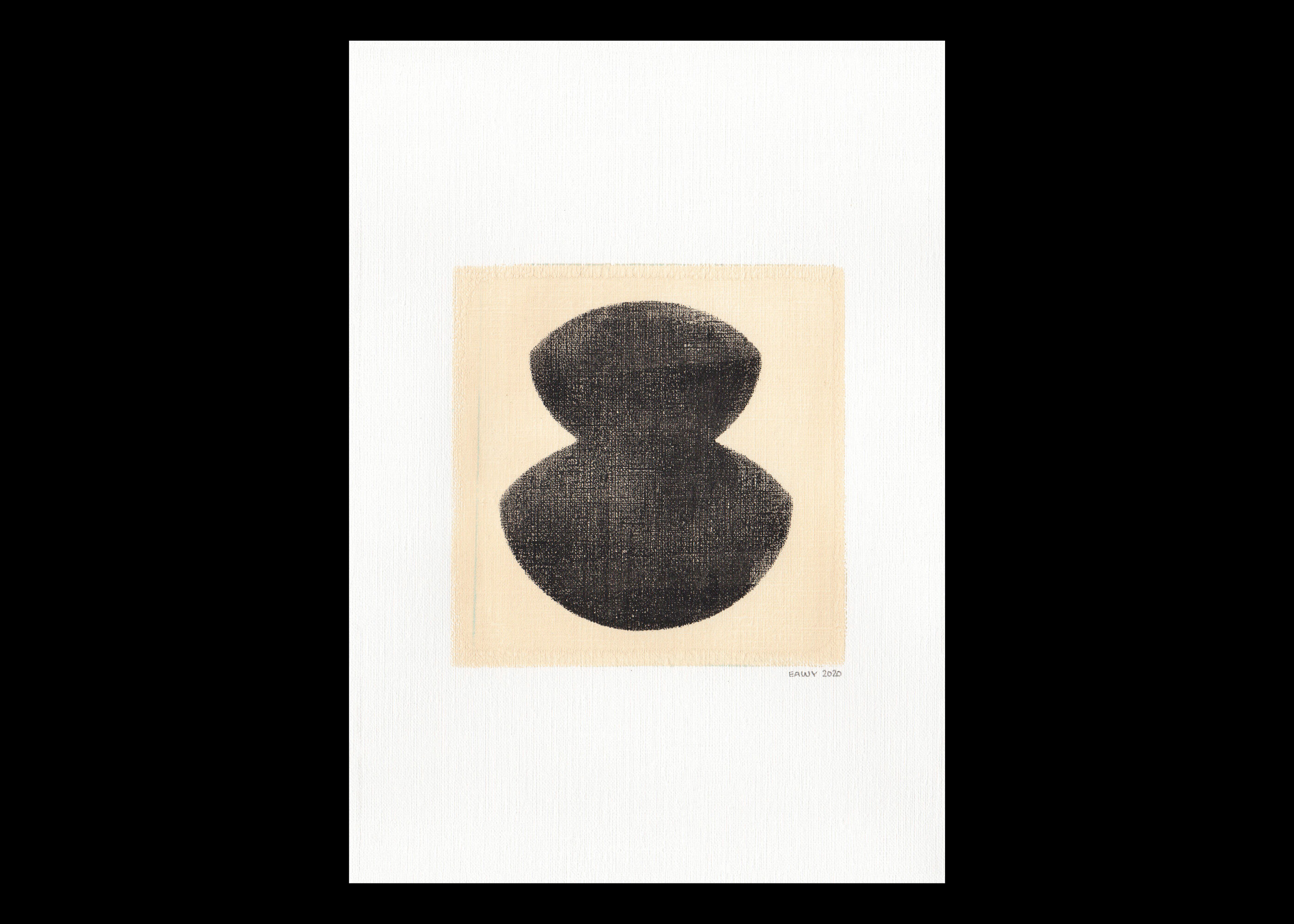 Painting on paper, dated and signed without frame