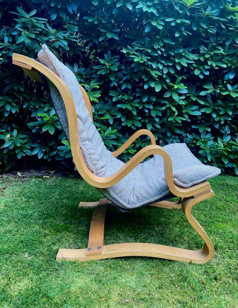 fauteuil en hêtre stratifié scandinave vers les années 1960