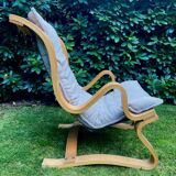 fauteuil en hêtre stratifié scandinave vers les années 1960
