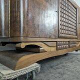 Brutalist enfilade with diamond points