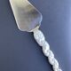 Modernist pie server with a hammered handle