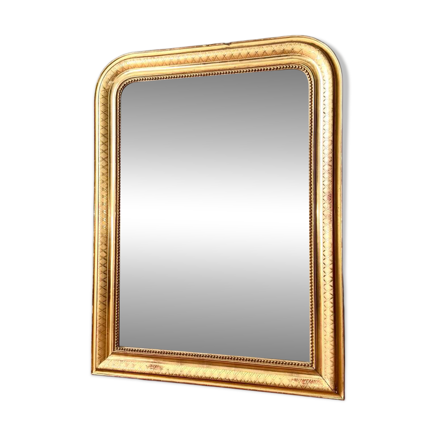 Louis-Philippe antique gilded mirror from the 19th century.