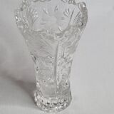 Pressed glass vase decorated with flowers, 50s