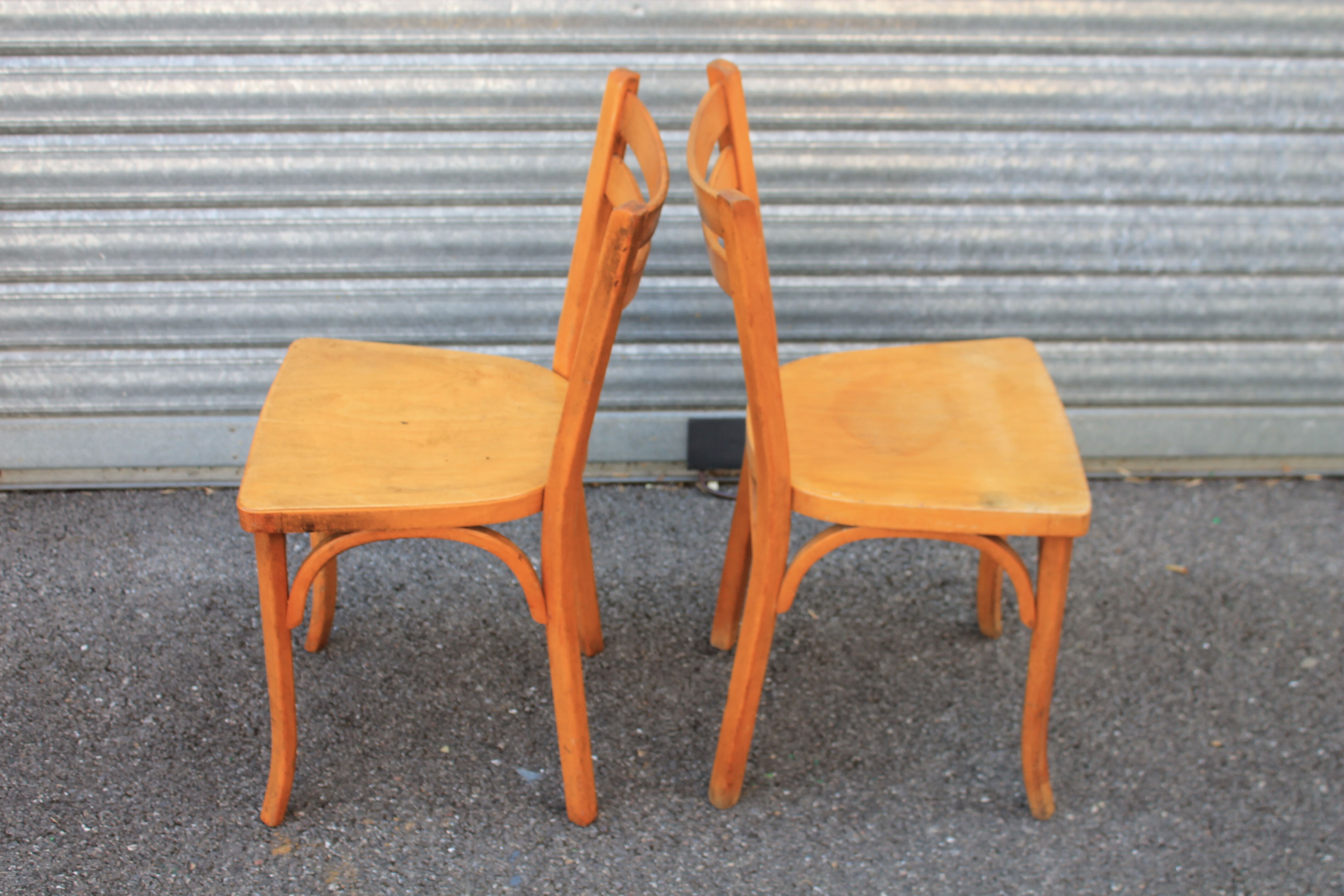 Pair of baumann bistro chairs No.56