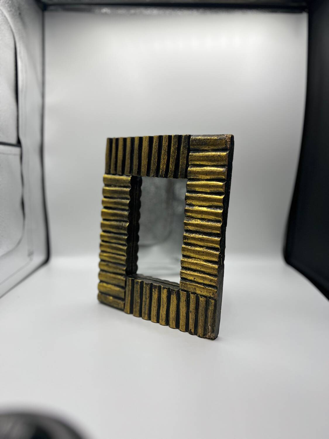 Art deco mirror in gilded wood