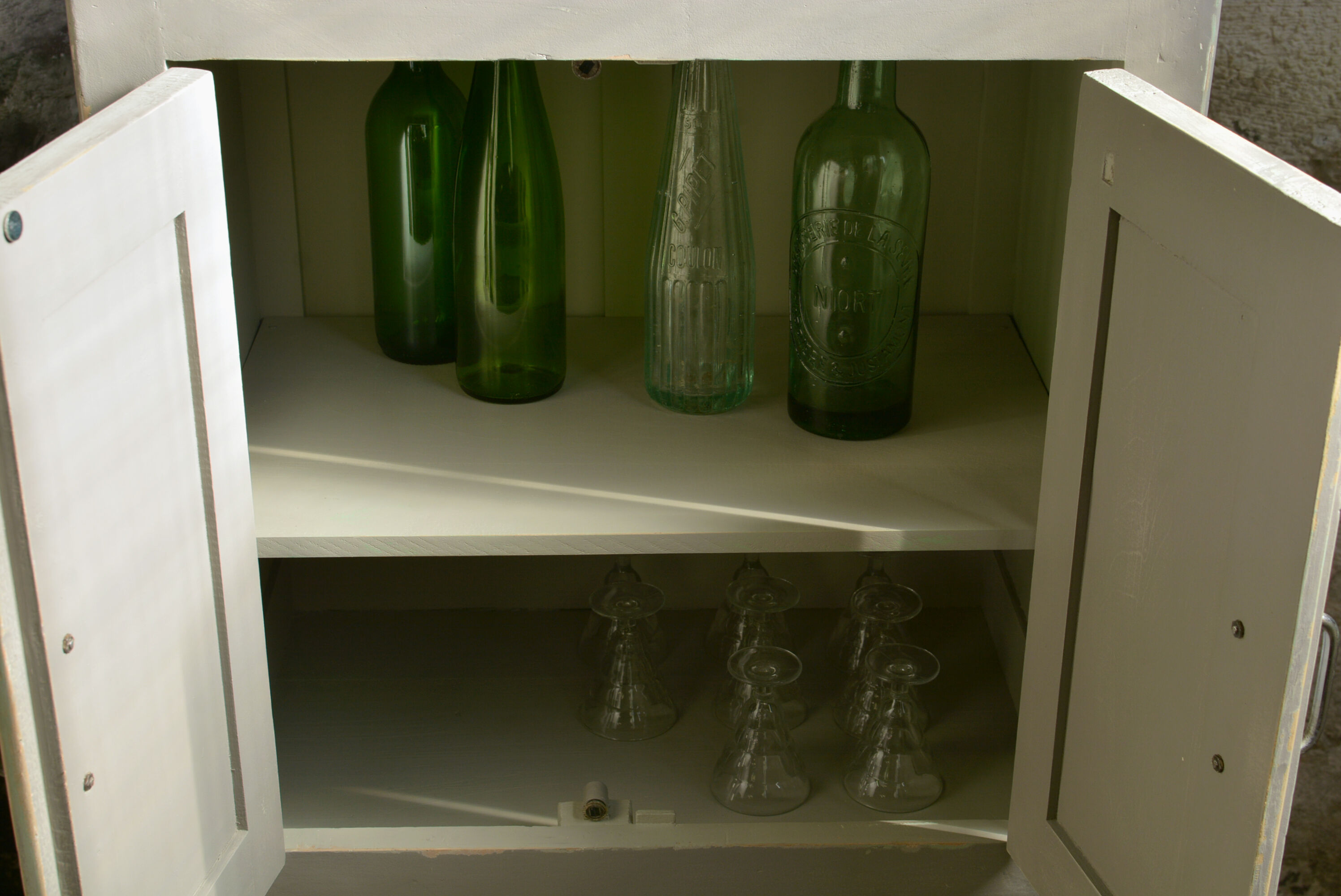 Vintage storage furniture on feet