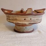 Pot cover, vase holder. Berber terracotta from the 50s.