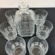 Luminarc Quadrille whisky service: decanter & 6 glasses from the 1970s.