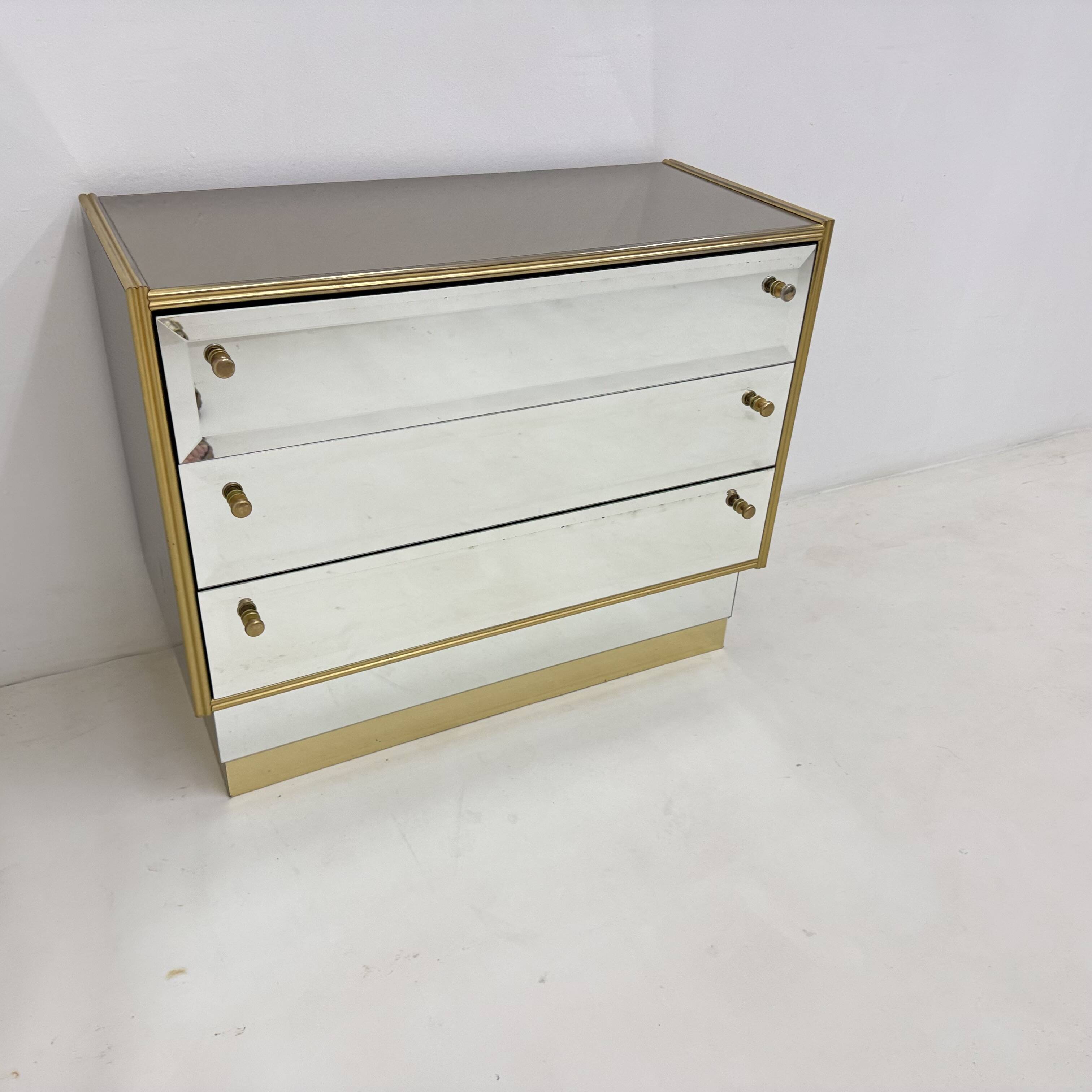 Commode à miroir Schöninger du milieu du siècle, années 1970