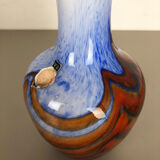 Large Vintage Pop Art Opaline Florence Vase Design 1970s, Italy