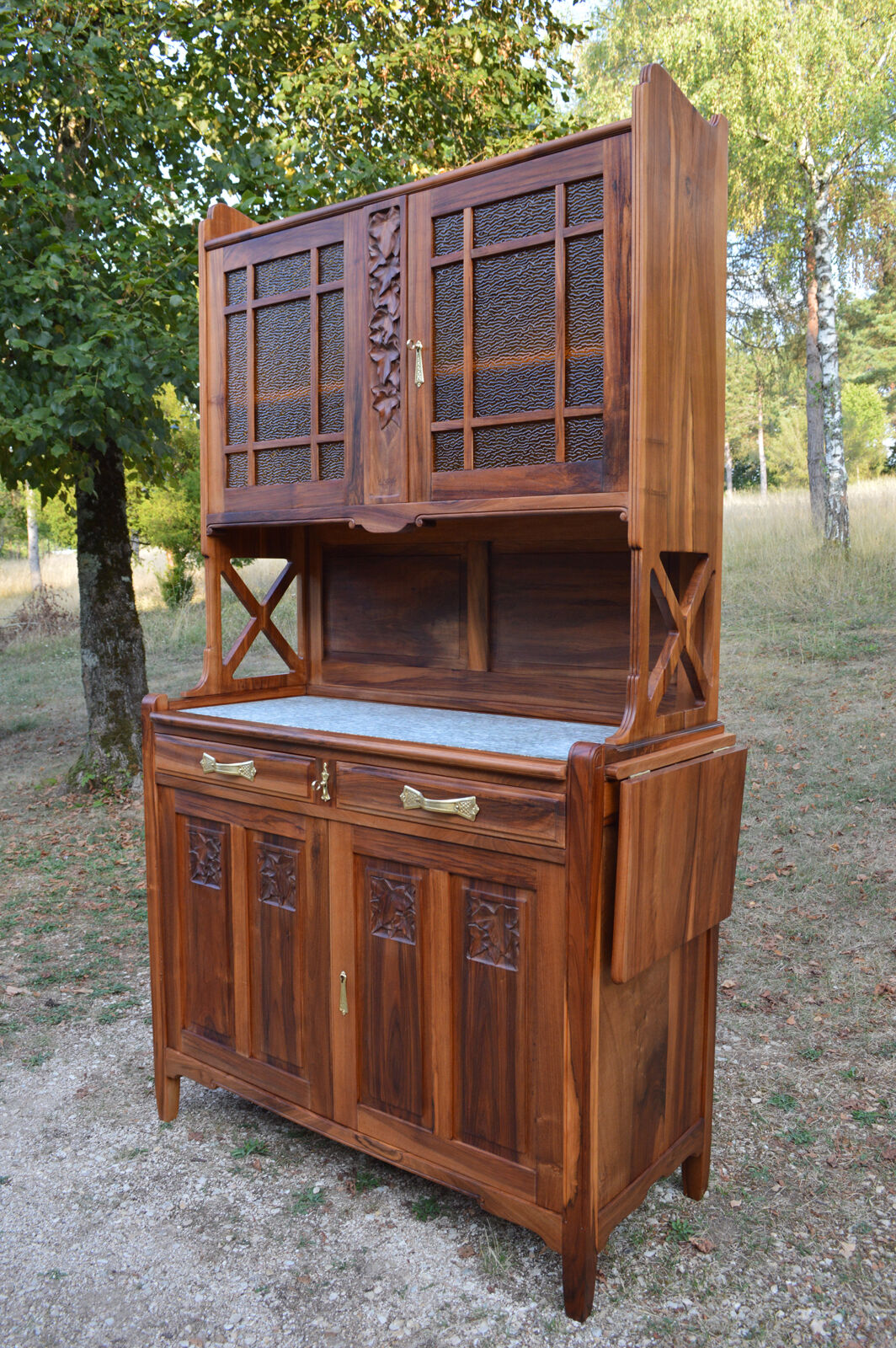 Art nouveau buffet by la ruche en merisier sculpté, 1911