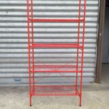 Modular lacquered metal shelf 1980