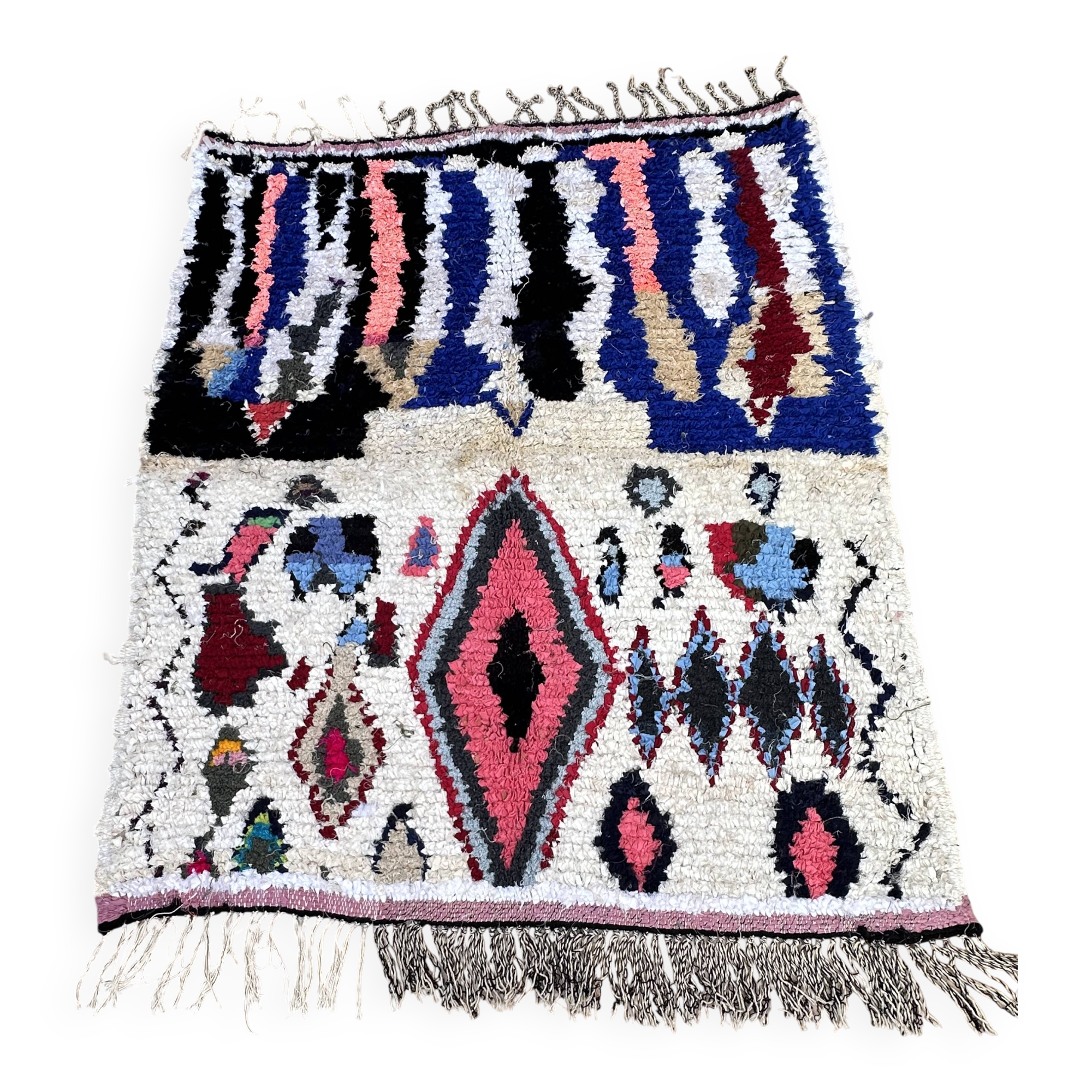Tapis Boucherouite | Tapis marocain | Tapis éclectique | Tapis marocain