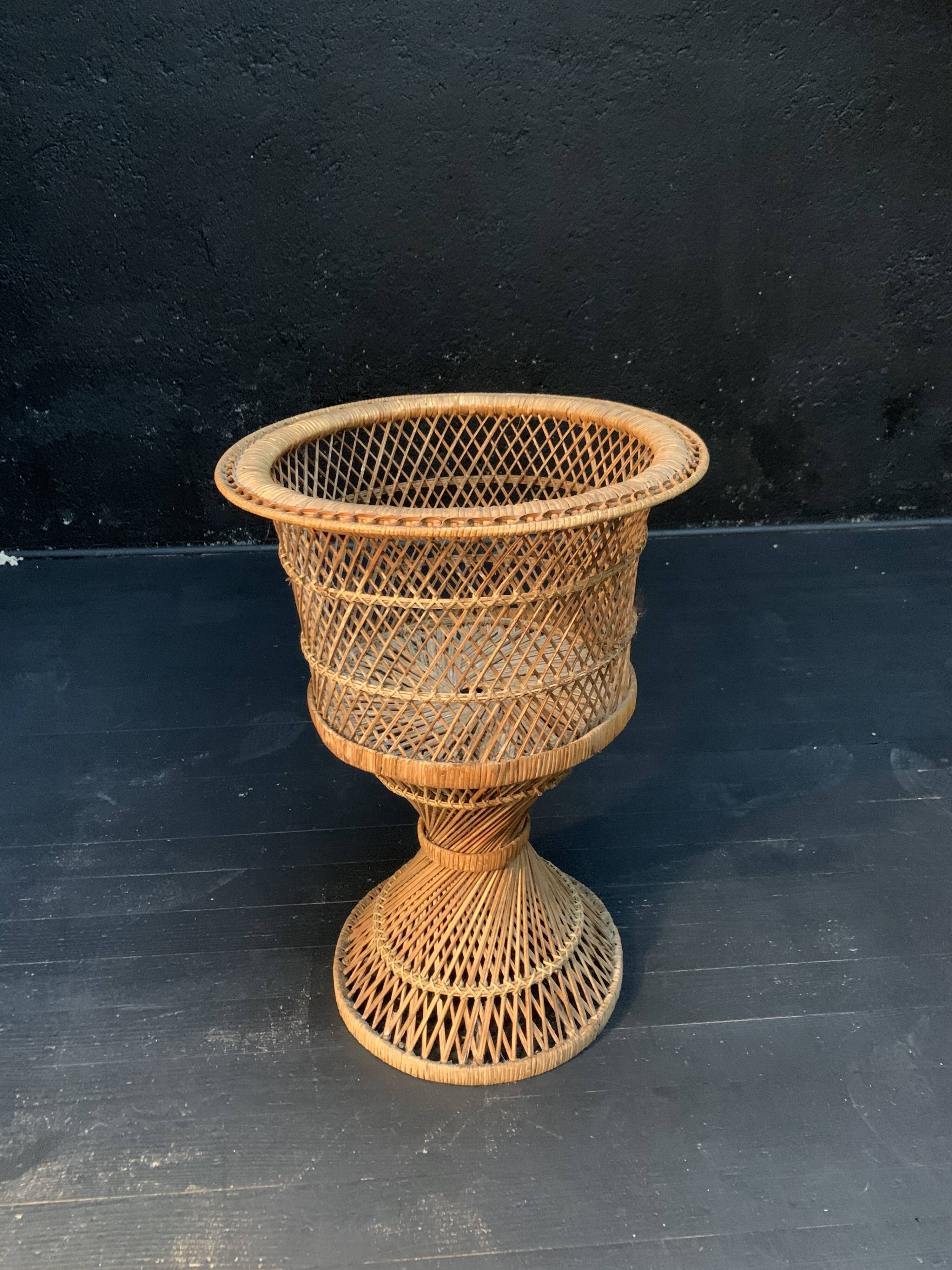 Rattan pot cover 1960