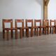 Set of 6 Pierre Chapo S11 Dining Chairs, France, 1960s