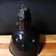 Industrial vintage factory pendant lamp, enamelled metal, 60s