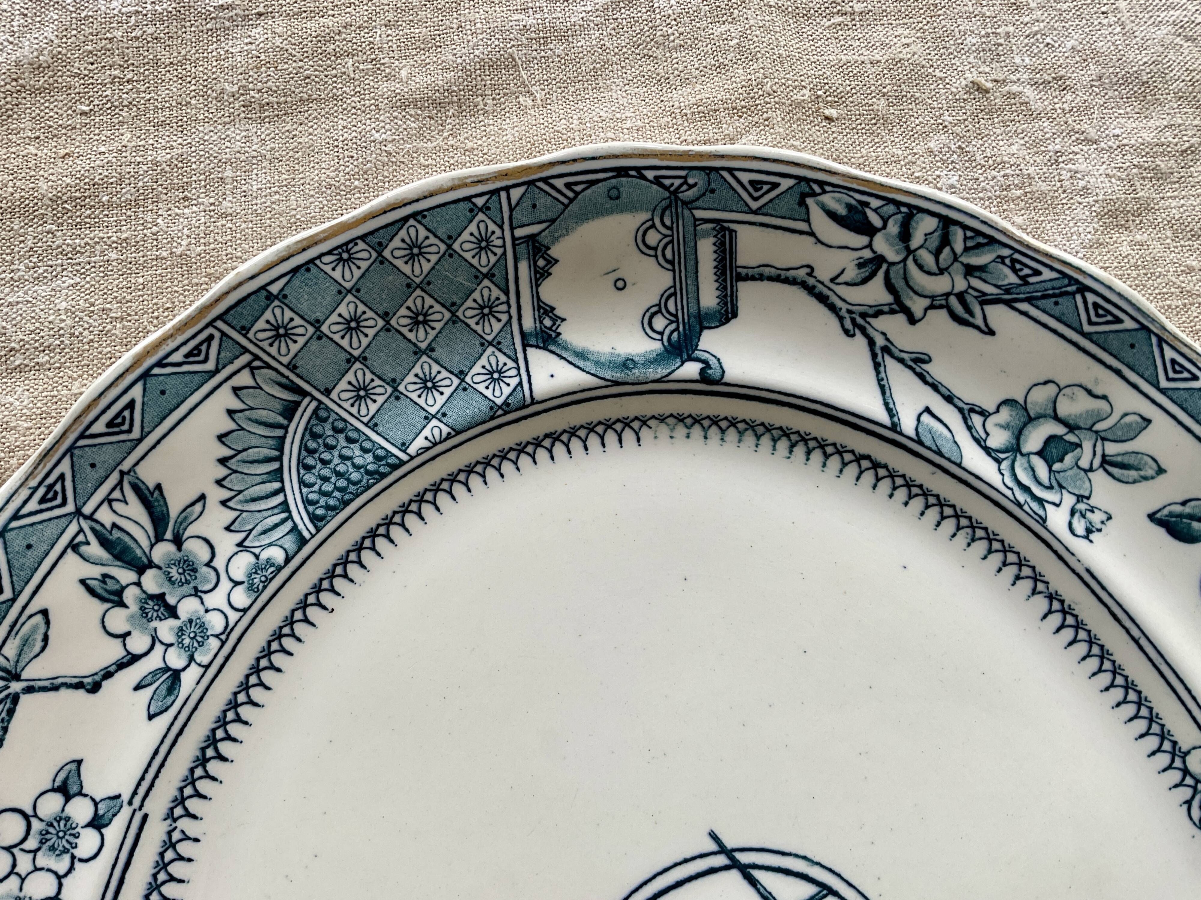 Large oval ironstone dish, Keeling earthenware, “Victoria” model