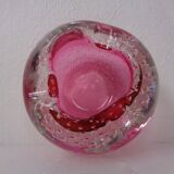 Pink Sommerso Murano Glass Ashtray, Italy, 1960s