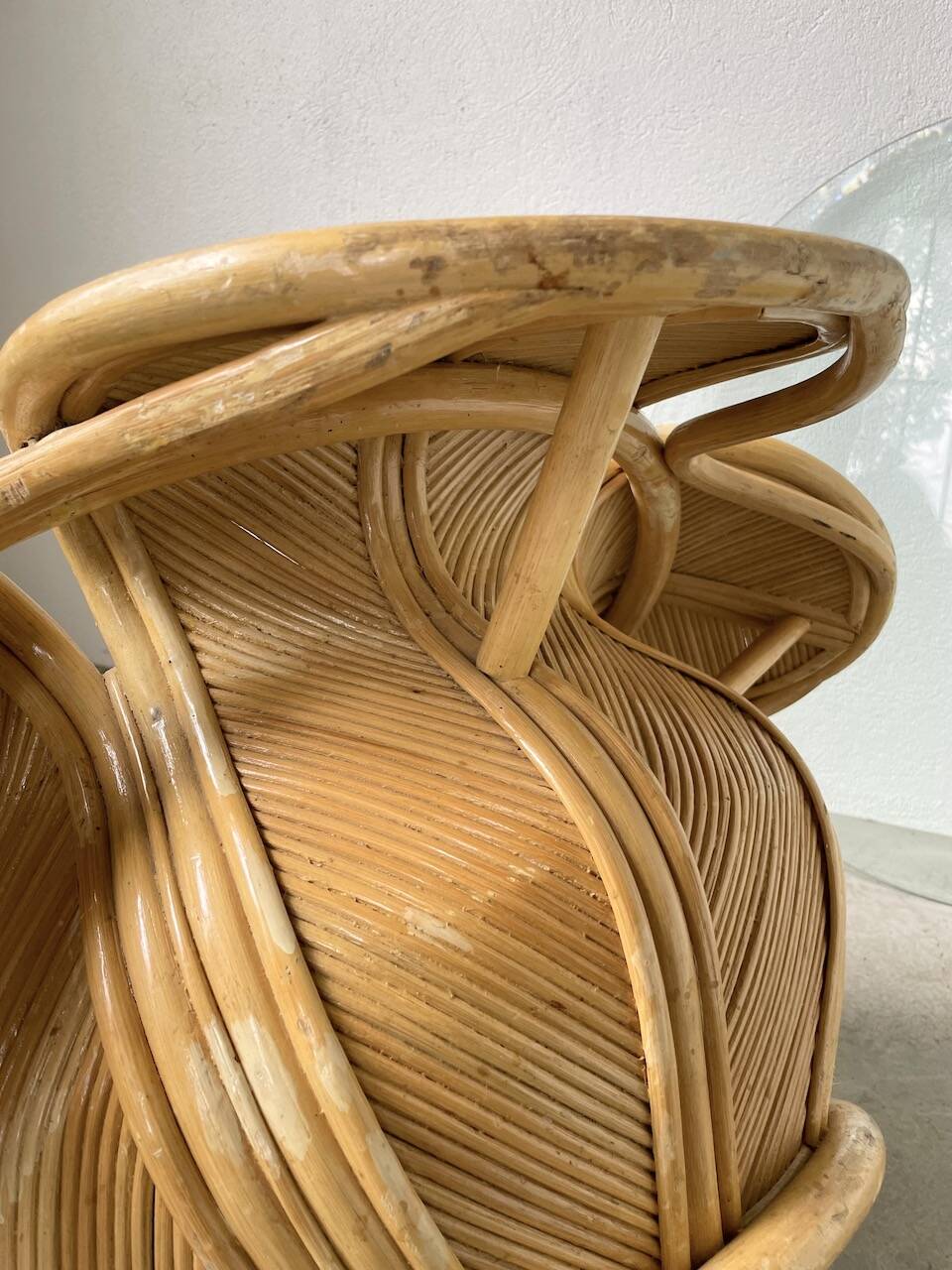 Vivai del sud “flower” rattan coffee table