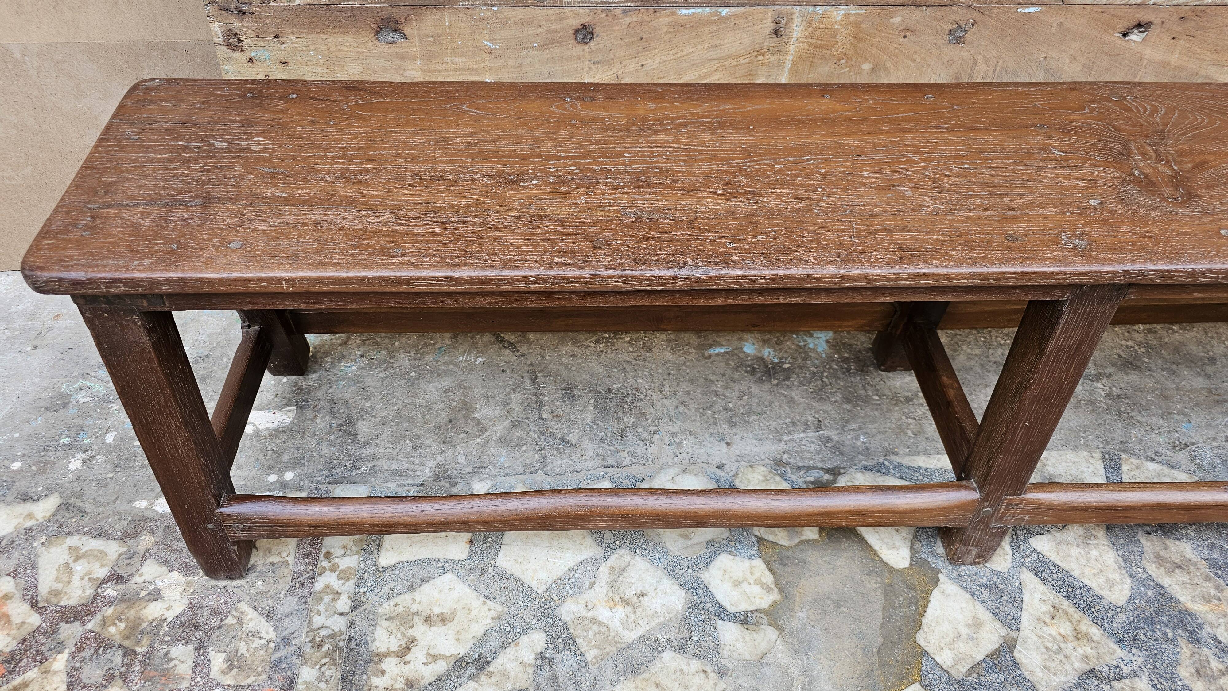 Old Burmese teak bench