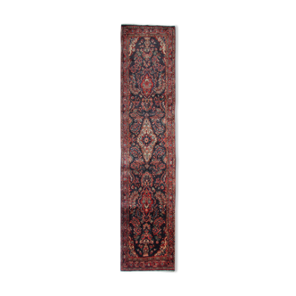 Traditional vintage Sarough runner rug 85x365cm