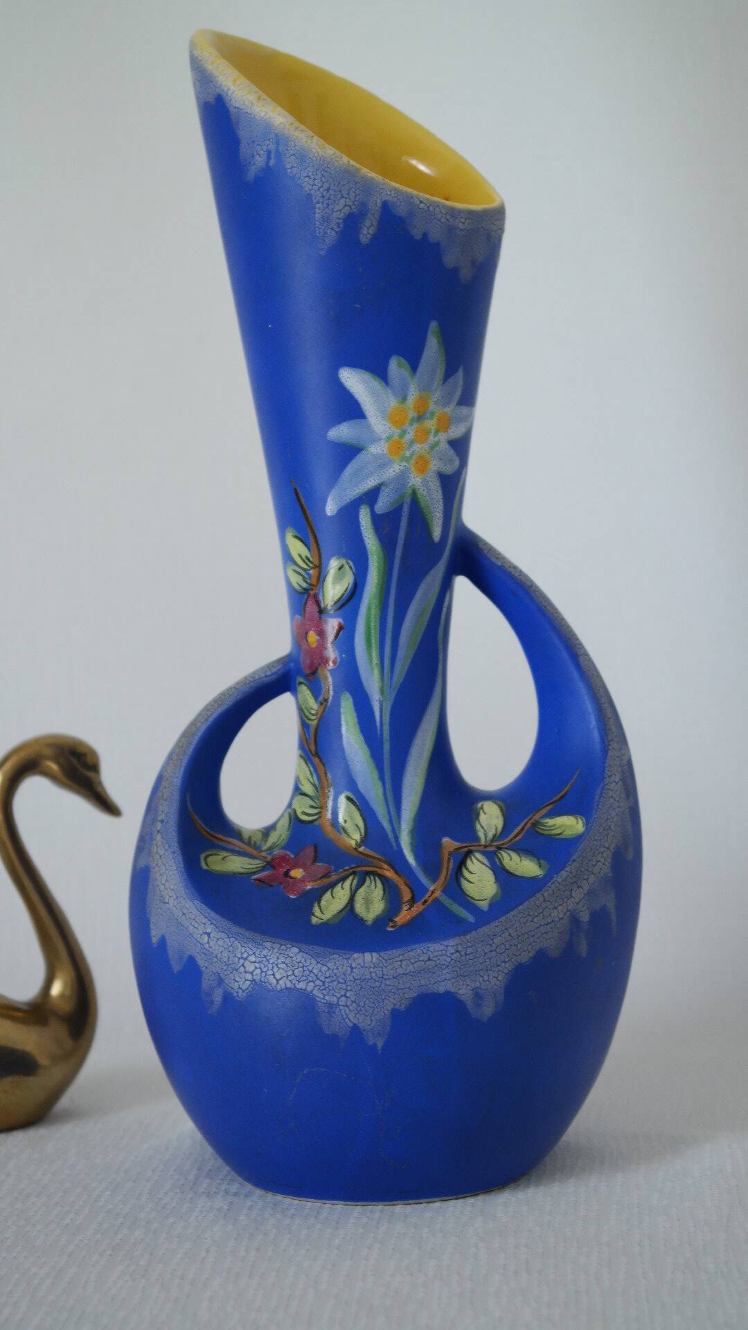 Vase forme libre vintage fourmaintraux desvres