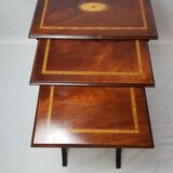 Inlaid trundle table 19th