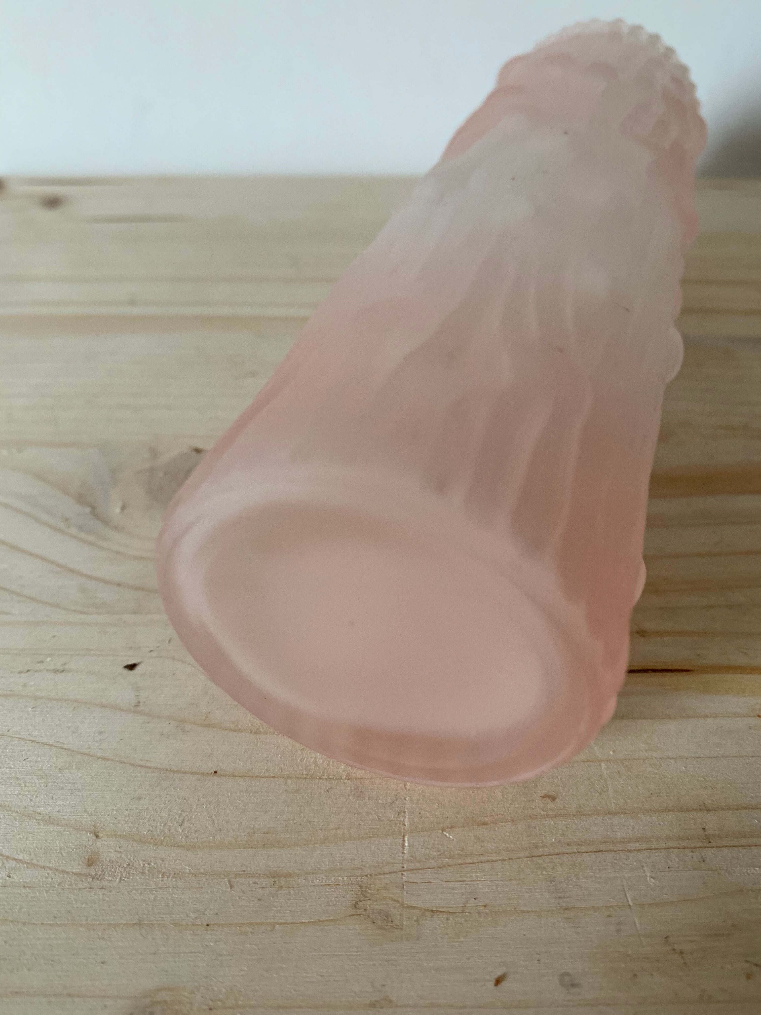 Pink glass vase