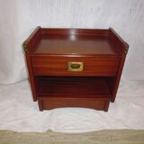 Brass bedside table and mahogany dressing 70s