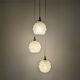Vintage design chandelier in yellow Clichy glass