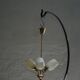 Paavo Tynell for Idman OY, 3-arm chandelier in brass and glass, mid-century, 1940s.