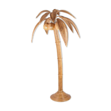 Rattan "coconut/palm" floor lamp