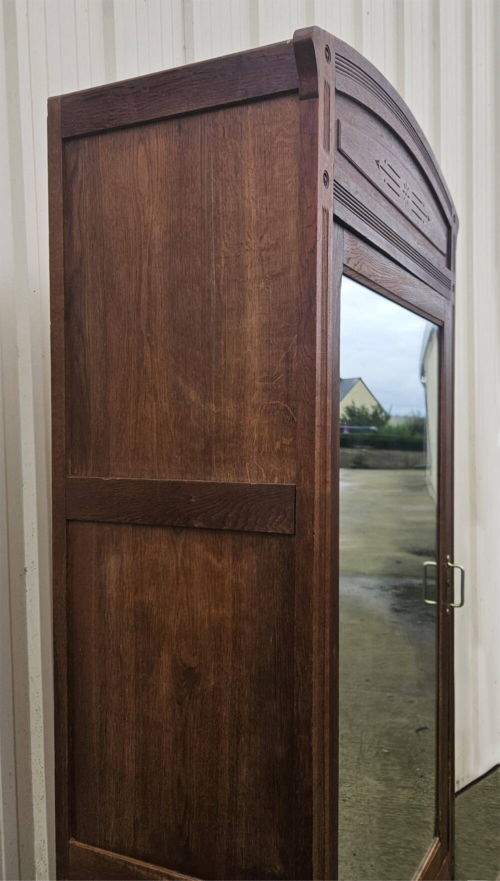 Wardrobe with 1 mirrored door and 1 drawer, 1930s
