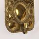 Pair of large baroque-style brass wall sconces, Swedish mid-century