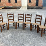Set of 6 elm chairs