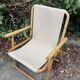 Rattan armchair and foldable canvas