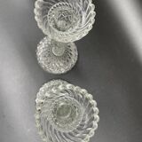 Pair of candlesticks, cut glass