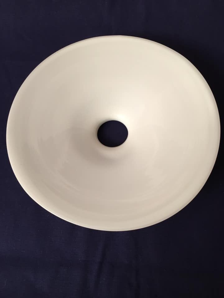 White opaline lampshade for suspension