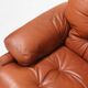Brown Leather Armchair Coronado by Tobia Scarpa for B&b Italia, Italy, 1960