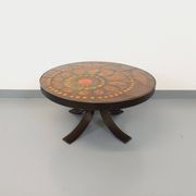 Vintage round coffee table from the 60s 70s by Raymond Corroyez in ceramic