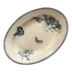 Oval ironstone dish flowers birds "Malaga" Petrus Regout